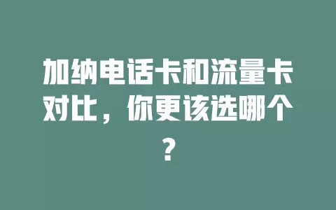 加纳电话卡和流量卡对比，你更该选哪个？