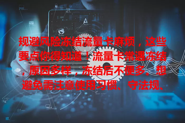 规避风险冻结流量卡麻烦，这些要点你得知道！流量卡常遇冻结，原因多样，冻结后不便多。想避免需注意使用习惯、守法规、了解规定。已冻结别慌，联系运营商按要求操作解冻。