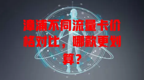 漳浦不同流量卡价格对比，哪款更划算？