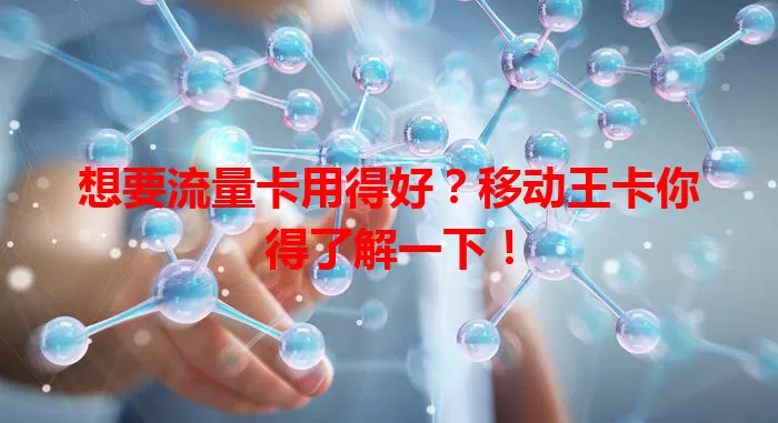 想要流量卡用得好？移动王卡你得了解一下！