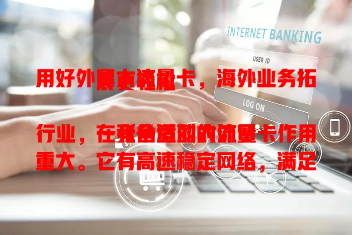 用好外贸大流量卡，海外业务拓展更轻松

在竞争激烈的外贸行业，一张合适的大流量卡作用重大。它有高速稳定网络，满足数据交互，助力线上营销与供应链管理，为企业对接全球资源，带来更多发展机遇。