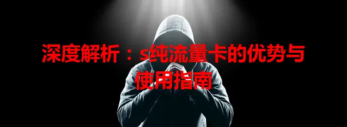 深度解析：s纯流量卡的优势与使用指南