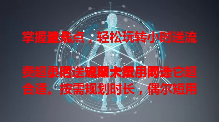 掌握这几点，轻松玩转小时送流量卡

小时送流量卡按小时计费超灵活，短期大量用网选它超合适。按需规划时长，偶尔短用选短套餐，长时用选长套餐保稳定。关注适用范围，确认能在当地及设备上正常用，掌握要点上网超便捷！