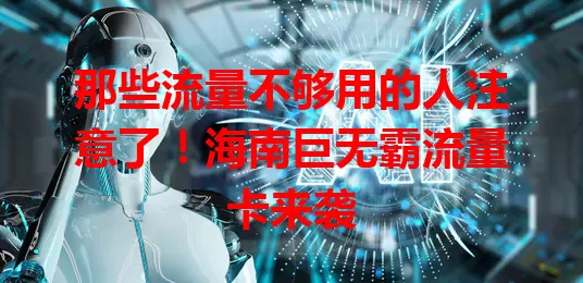 那些流量不够用的人注意了！海南巨无霸流量卡来袭