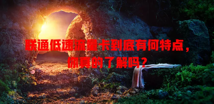 联通低速流量卡到底有何特点，你真的了解吗？