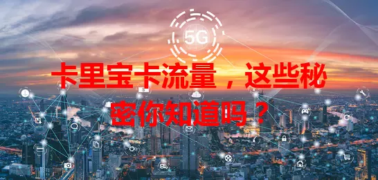 卡里宝卡流量，这些秘密你知道吗？