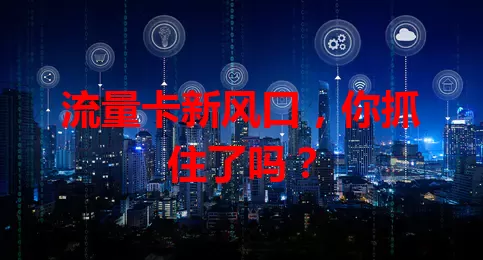 流量卡新风口，你抓住了吗？