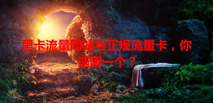 黑卡流量网站与正规流量卡，你选哪一个？