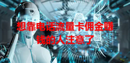 想靠电话流量卡佣金赚钱的人注意了