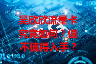 吴欣欣流量卡究竟如何？值不值得入手？