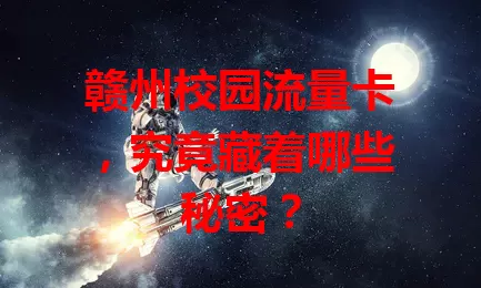 赣州校园流量卡，究竟藏着哪些秘密？