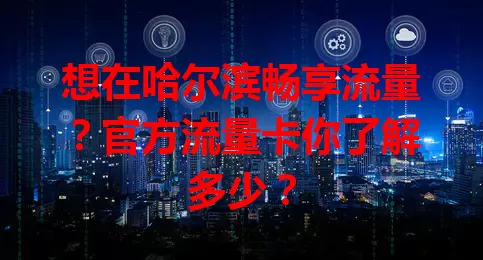 想在哈尔滨畅享流量？官方流量卡你了解多少？