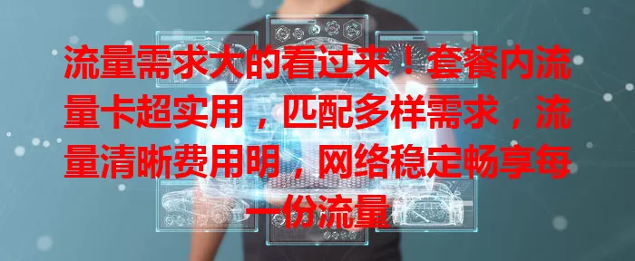 流量需求大的看过来！套餐内流量卡超实用，匹配多样需求，流量清晰费用明，网络稳定畅享每一份流量