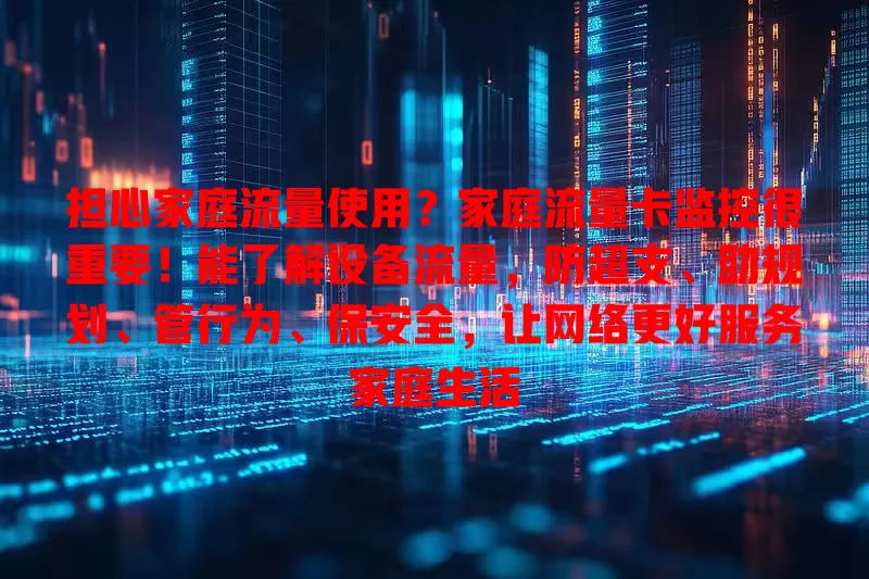担心家庭流量使用？家庭流量卡监控很重要！能了解设备流量，防超支、助规划、管行为、保安全，让网络更好服务家庭生活