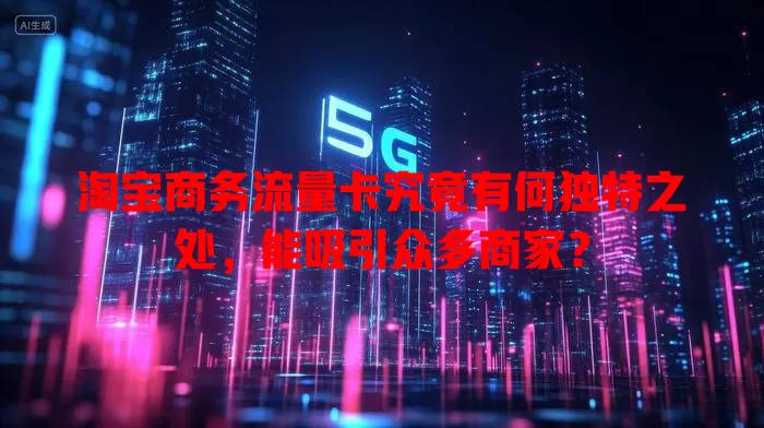 淘宝商务流量卡究竟有何独特之处，能吸引众多商家？