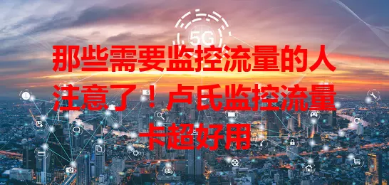 那些需要监控流量的人注意了！卢氏监控流量卡超好用