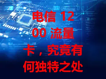 电信 1200 流量卡，究竟有何独特之处？