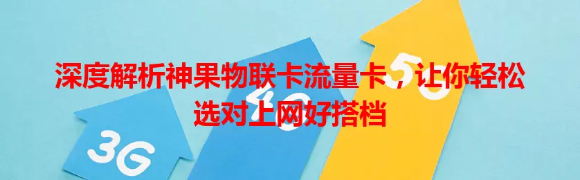 深度解析神果物联卡流量卡，让你轻松选对上网好搭档
