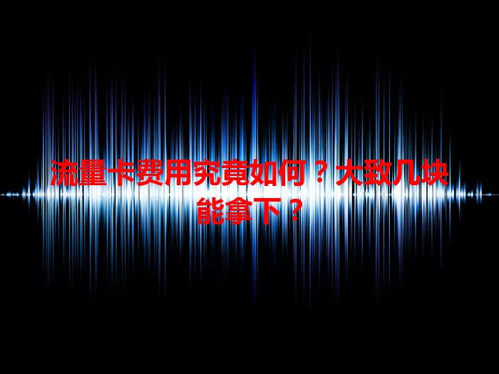 流量卡费用究竟如何？大致几块能拿下？