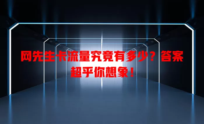 网先生卡流量究竟有多少？答案超乎你想象！