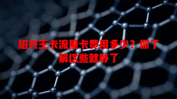 绍兴王卡流量卡费用多少？你了解这些就够了