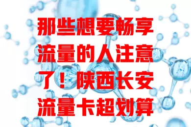那些想要畅享流量的人注意了！陕西长安流量卡超划算