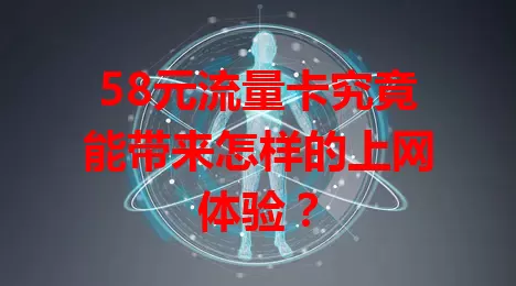58元流量卡究竟能带来怎样的上网体验？