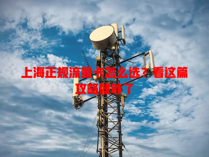 上海正规流量卡怎么选？看这篇攻略就够了