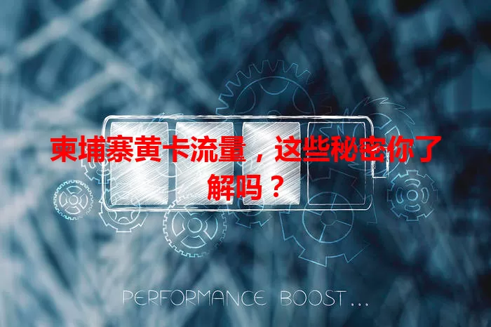 柬埔寨黄卡流量，这些秘密你了解吗？