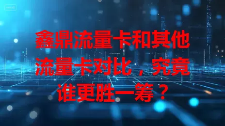 鑫鼎流量卡和其他流量卡对比，究竟谁更胜一筹？