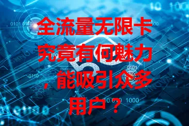 全流量无限卡究竟有何魅力，能吸引众多用户？