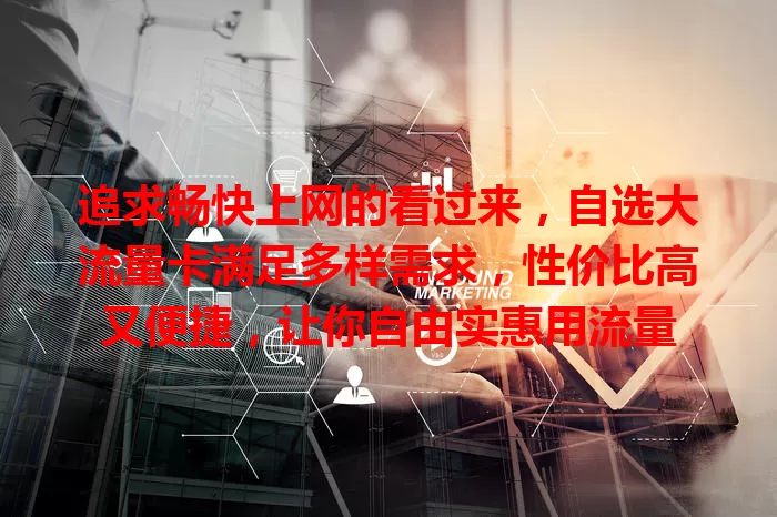 追求畅快上网的看过来，自选大流量卡满足多样需求，性价比高又便捷，让你自由实惠用流量