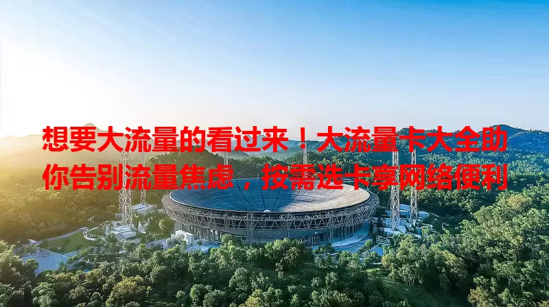想要大流量的看过来！大流量卡大全助你告别流量焦虑，按需选卡享网络便利