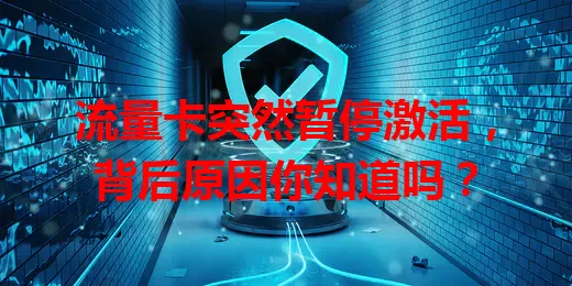 流量卡突然暂停激活，背后原因你知道吗？