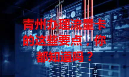 青州办理流量卡的这些要点，你都知道吗？