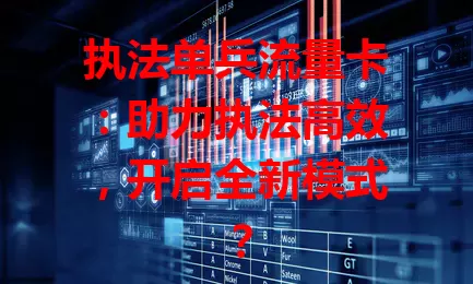 执法单兵流量卡：助力执法高效，开启全新模式？