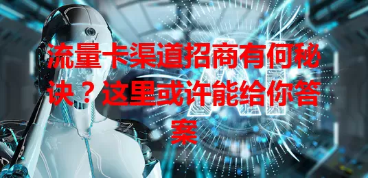 流量卡渠道招商有何秘诀？这里或许能给你答案