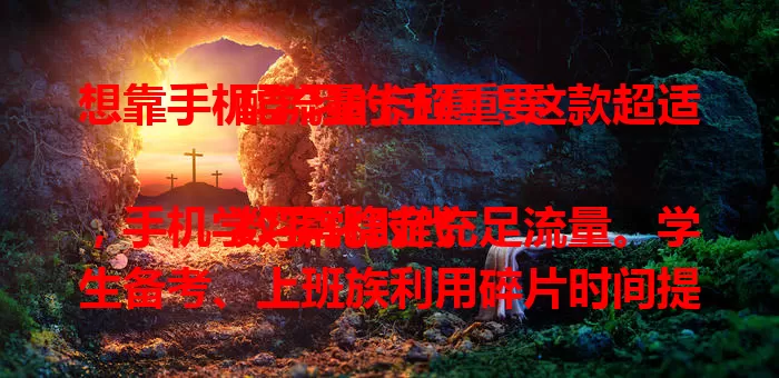 想靠手机学习的注意！这款超适配流量卡超重要

数字化时代，手机学习需稳定充足流量。学生备考、上班族利用碎片时间提升自我都离不开它。它满足数据传输需求，费用有优势，选对让学习更顺畅，助你提升自己！