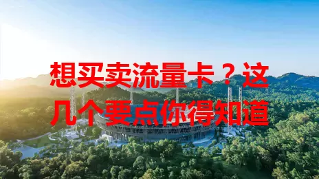 想买卖流量卡？这几个要点你得知道