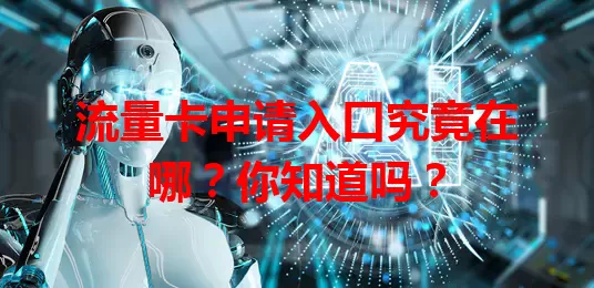 流量卡申请入口究竟在哪？你知道吗？