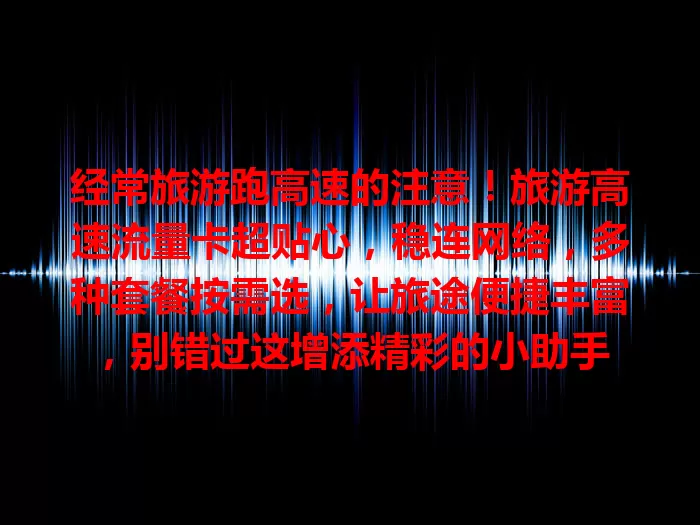 经常旅游跑高速的注意！旅游高速流量卡超贴心，稳连网络，多种套餐按需选，让旅途便捷丰富，别错过这增添精彩的小助手
