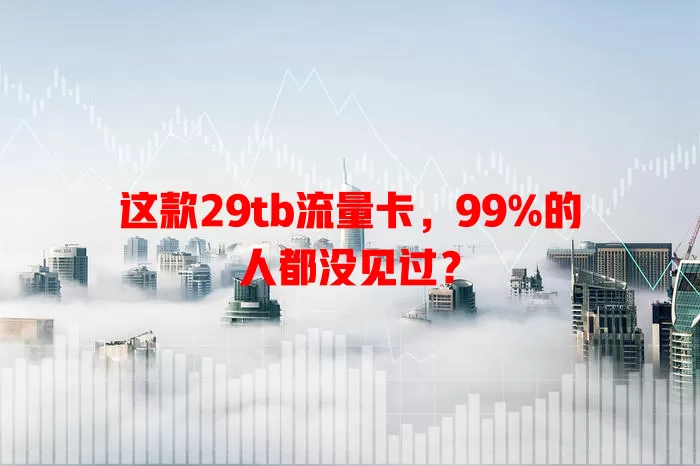 这款29tb流量卡，99%的人都没见过？