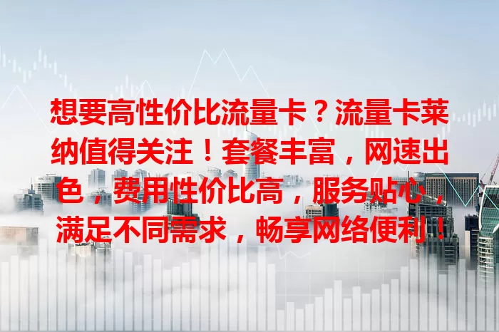 想要高性价比流量卡？流量卡莱纳值得关注！套餐丰富，网速出色，费用性价比高，服务贴心，满足不同需求，畅享网络便利！