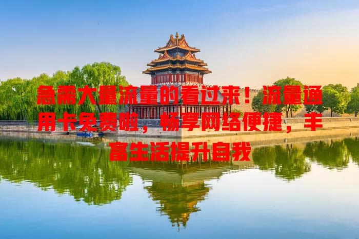 急需大量流量的看过来！流量通用卡免费啦，畅享网络便捷，丰富生活提升自我