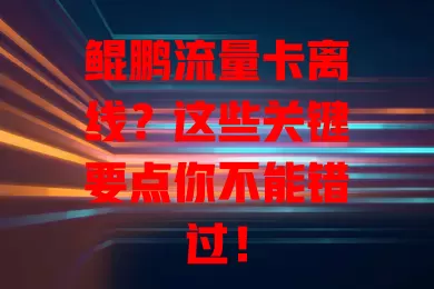 鲲鹏流量卡离线？这些关键要点你不能错过！