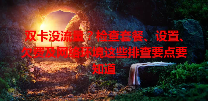 双卡没流量？检查套餐、设置、欠费及网络环境这些排查要点要知道