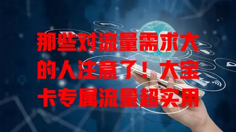 那些对流量需求大的人注意了！大宝卡专属流量超实用