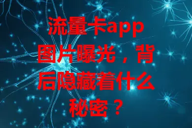 流量卡app图片曝光，背后隐藏着什么秘密？