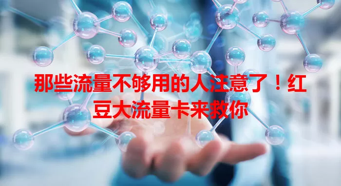 那些流量不够用的人注意了！红豆大流量卡来救你