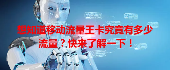 想知道移动流量王卡究竟有多少流量？快来了解一下！